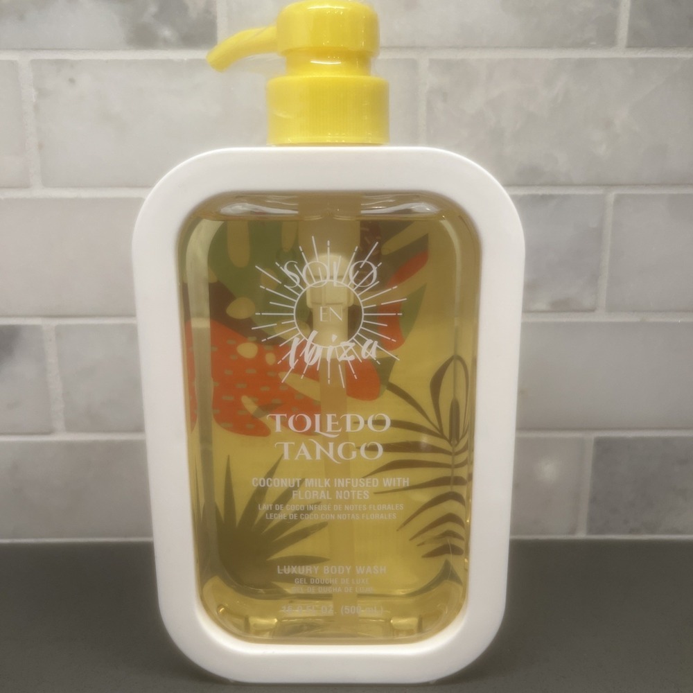 NEW-Scentabella Toledo Tango Coconut Milk Infused Liquid Body Wash Pump 16.9oz
